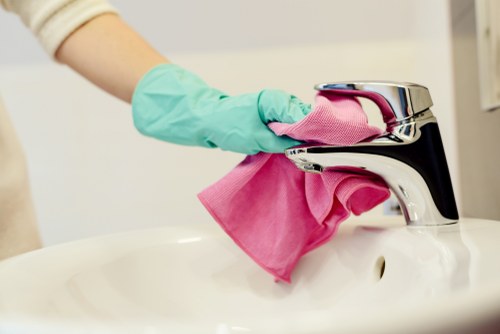 Protective equipment used during carpet cleaning work