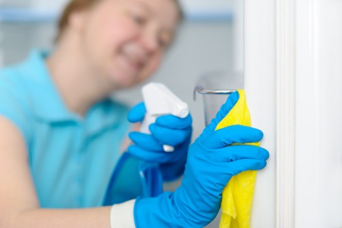 Curtain cleaning service in Brent Park with fresh drapes in a bright room